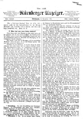 Nürnberger Anzeiger Mittwoch 6. November 1861