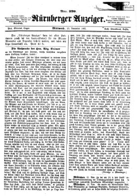 Nürnberger Anzeiger Mittwoch 13. November 1861