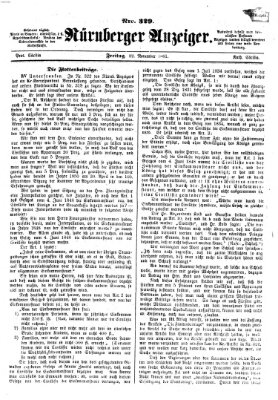 Nürnberger Anzeiger Freitag 22. November 1861