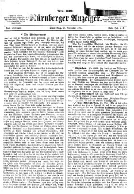 Nürnberger Anzeiger Samstag 23. November 1861