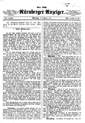 Nürnberger Anzeiger Montag 9. Dezember 1861