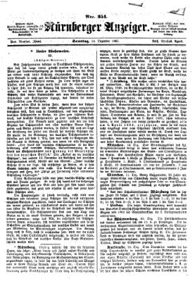 Nürnberger Anzeiger Samstag 14. Dezember 1861