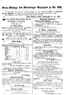 Nürnberger Anzeiger Samstag 20. Juli 1861