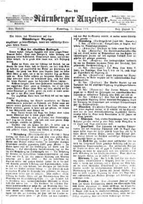 Nürnberger Anzeiger Samstag 11. Januar 1862