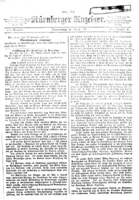 Nürnberger Anzeiger Donnerstag 16. Januar 1862