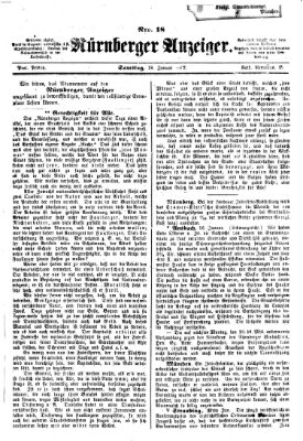 Nürnberger Anzeiger Samstag 18. Januar 1862