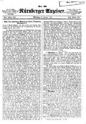 Nürnberger Anzeiger Montag 20. Januar 1862