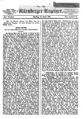 Nürnberger Anzeiger Freitag 24. Januar 1862