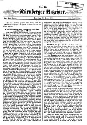 Nürnberger Anzeiger Samstag 25. Januar 1862