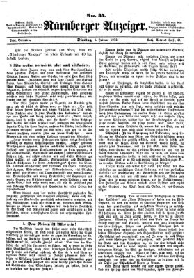 Nürnberger Anzeiger Dienstag 4. Februar 1862