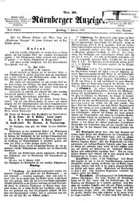 Nürnberger Anzeiger Freitag 7. Februar 1862