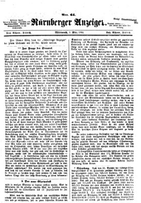 Nürnberger Anzeiger Mittwoch 5. März 1862