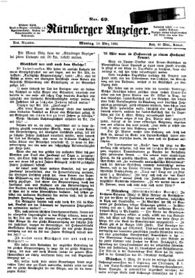 Nürnberger Anzeiger Montag 10. März 1862