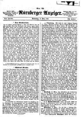 Nürnberger Anzeiger Sonntag 16. März 1862