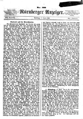 Nürnberger Anzeiger Freitag 18. April 1862