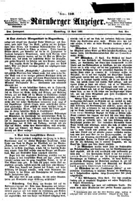 Nürnberger Anzeiger Samstag 19. April 1862