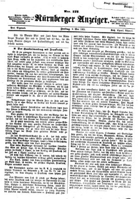 Nürnberger Anzeiger Freitag 2. Mai 1862