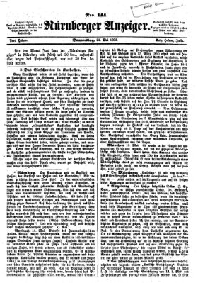 Nürnberger Anzeiger Donnerstag 22. Mai 1862