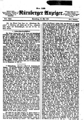 Nürnberger Anzeiger Samstag 24. Mai 1862