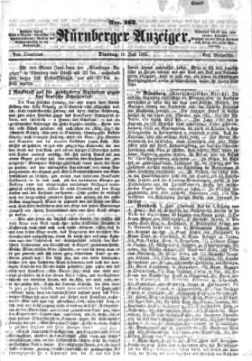 Nürnberger Anzeiger Dienstag 10. Juni 1862