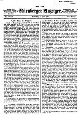 Nürnberger Anzeiger Samstag 21. Juni 1862