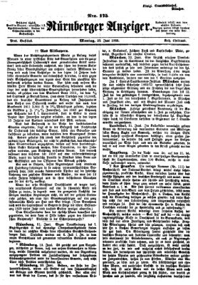 Nürnberger Anzeiger Montag 23. Juni 1862