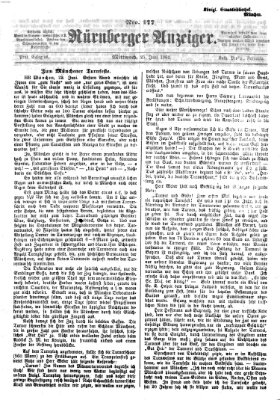 Nürnberger Anzeiger Mittwoch 25. Juni 1862