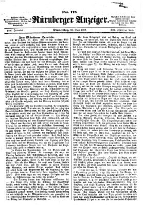 Nürnberger Anzeiger Donnerstag 26. Juni 1862