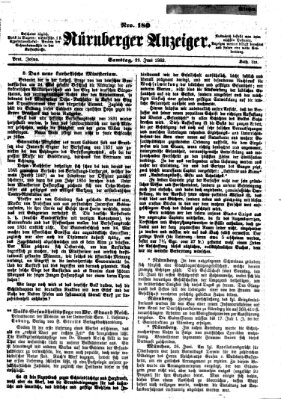 Nürnberger Anzeiger Samstag 28. Juni 1862