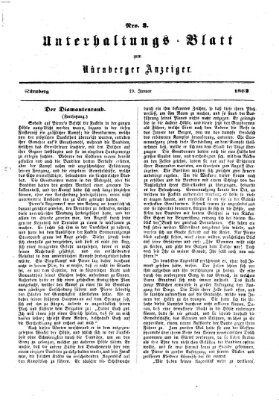 Nürnberger Anzeiger Sonntag 19. Januar 1862