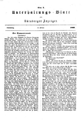 Nürnberger Anzeiger Sonntag 16. Februar 1862