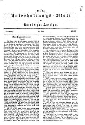 Nürnberger Anzeiger Sonntag 30. März 1862