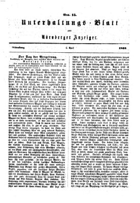 Nürnberger Anzeiger Sonntag 6. April 1862