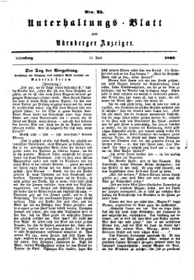 Nürnberger Anzeiger Sonntag 15. Juni 1862