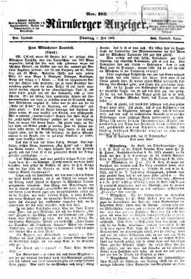 Nürnberger Anzeiger Dienstag 1. Juli 1862