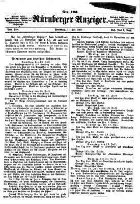 Nürnberger Anzeiger Freitag 11. Juli 1862