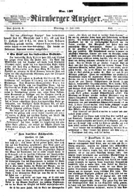 Nürnberger Anzeiger Dienstag 15. Juli 1862