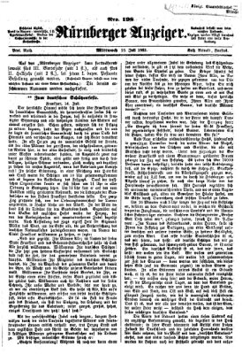 Nürnberger Anzeiger Mittwoch 16. Juli 1862