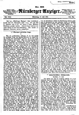 Nürnberger Anzeiger Sonntag 20. Juli 1862