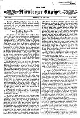 Nürnberger Anzeiger Samstag 26. Juli 1862