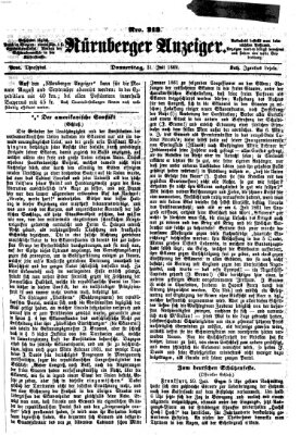 Nürnberger Anzeiger Donnerstag 31. Juli 1862