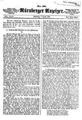 Nürnberger Anzeiger Dienstag 5. August 1862