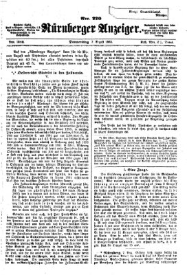 Nürnberger Anzeiger Donnerstag 7. August 1862