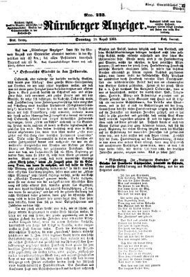 Nürnberger Anzeiger Sonntag 10. August 1862