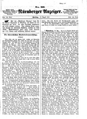 Nürnberger Anzeiger Freitag 29. August 1862