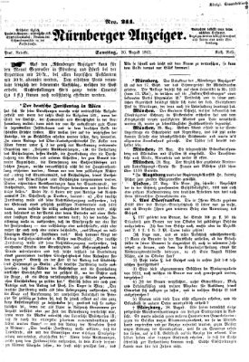 Nürnberger Anzeiger Samstag 30. August 1862