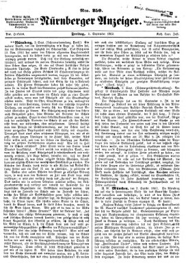 Nürnberger Anzeiger Freitag 5. September 1862