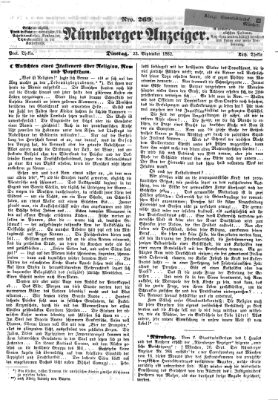 Nürnberger Anzeiger Dienstag 23. September 1862