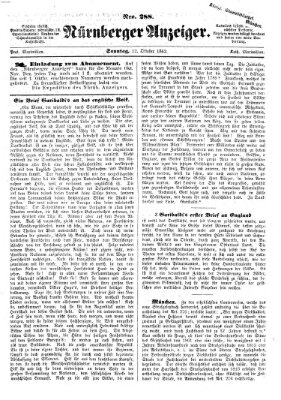 Nürnberger Anzeiger Sonntag 12. Oktober 1862