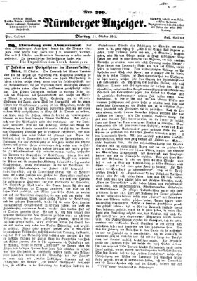 Nürnberger Anzeiger Dienstag 14. Oktober 1862